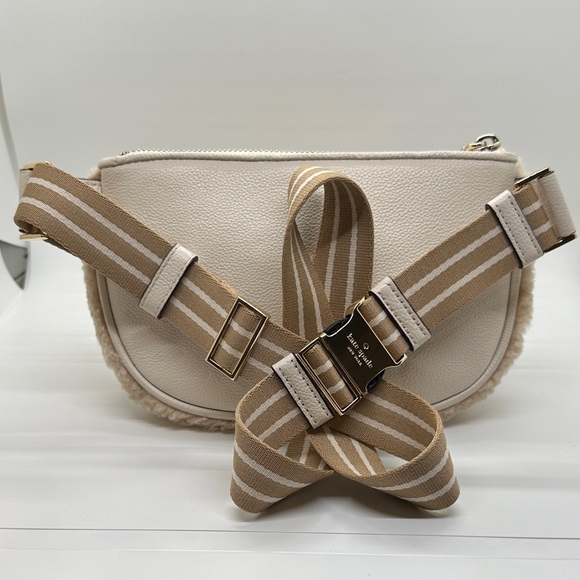 Kate Spade Rosie Tan Faux Shearling Belt Bag - Picture 2 of 11
